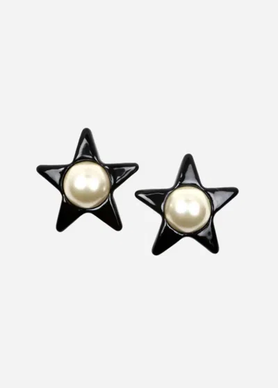 Julietta Women's Jupiter Enamel Resin Ear Clips In Black