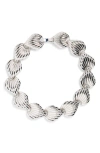 Julietta X Cassetto Jc2 Rhodium Plate Collar Necklace In Silver