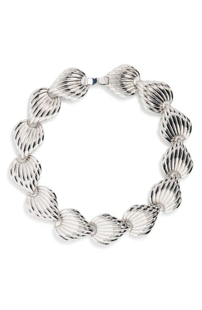 Julietta X Cassetto Jc2 Rhodium Plate Collar Necklace In Silver