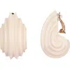 Julietta X Cassetto Jc5 Resin Clip-on Earrings In Ivory