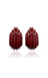 Julietta X Cassetto Resin Drop Earrings In Brown