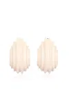 Julietta X Cassetto Jc5 Resin Clip-on Earrings In White