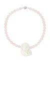 Julietta X Revolve Mykonos Choker In Pink & Pearl
