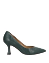 Juliette Vico Woman Pumps Emerald Green Size 6 Leather