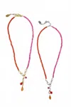 Julio Jewelry Torrence Necklace In Pink/orange In Multi