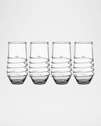 Juliska Amalia Acrylic Large Tumbler, Set Of 4 In Clear