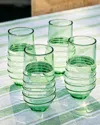 Juliska Amalia Set Of 4 Acrylic Tumblers In Seagrass