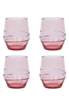 Juliska Amalia Set Of 4 Acrylic Tumblers In Coral
