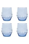 Juliska Amalia Set Of 4 Acrylic Tumblers In Ocean