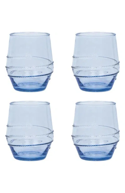 Juliska Amalia Set Of 4 Acrylic Tumblers In Ocean