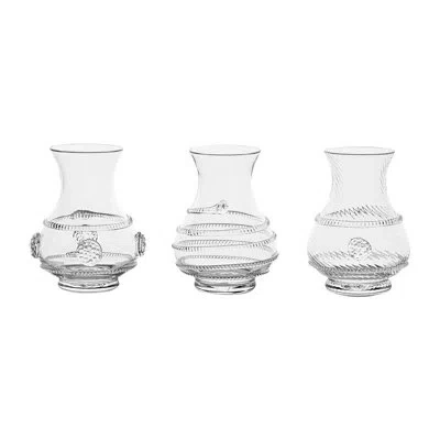 Juliska Assorted Vases Mini Vase Trio In Transparent