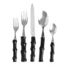 Juliska Bamboo 20-piece Flatware Set In Silver/black