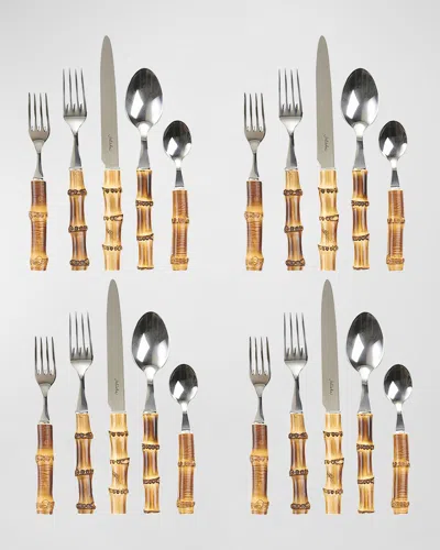 Juliska Bamboo 20-piece Flatware Set In Gold