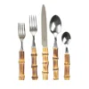 Juliska Bamboo 20-piece Flatware Set In Silver/bamboo Natural