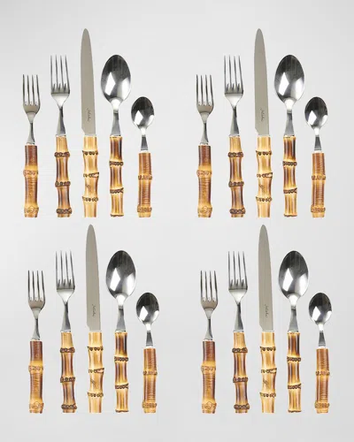 Juliska Bamboo 20-piece Flatware Set In Brown
