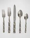 Juliska Bamboo 5-piece Flatware Set In Silver