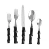 Juliska Bamboo Black 5-piece Flatware Place Setting In Black