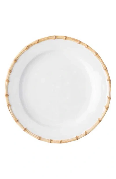 Juliska Bamboo Ceramic Charger Plate In Whitewash/bamboo Natural