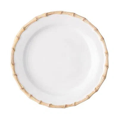 Juliska Bamboo Dinner Plate In White;tan