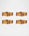 Juliska Bamboo Napkin Rings, Set Of 4 In Natural