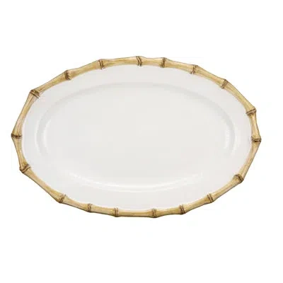 Juliska Bamboo Platter - White/natural In White;tan