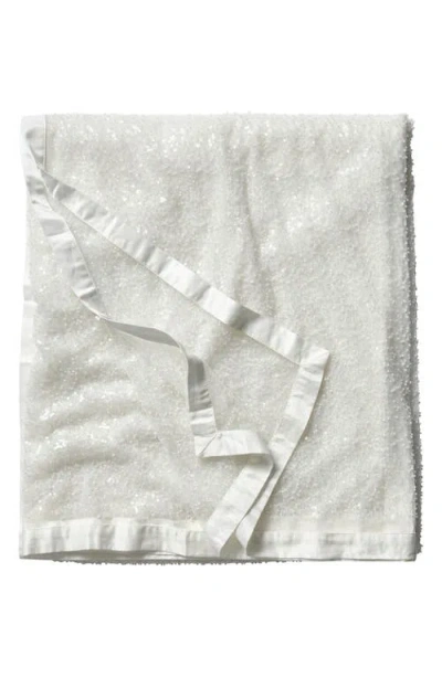 Juliska Beaded Silk Blend Tablecloth In White