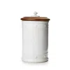 Juliska Berry & Thread 11.5 Canister With Wooden Lid In Whitewash