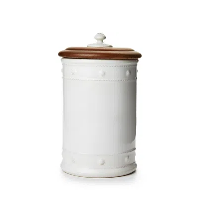 Juliska Berry & Thread 11.5 Canister With Wooden Lid In Whitewash