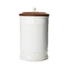 Juliska Berry & Thread 13 Canister With Wooden Lid In Whitewash
