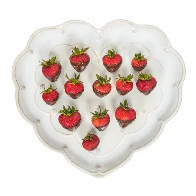 Juliska Berry & Thread 15" Heart Platter - Whitewash