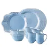 Juliska Berry & Thread 16 Piece Dinnerware Set, Service For 4 In Chambray