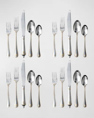 Juliska Berry & Thread 20-piece Flatware Set - Bright Satin In Metallic