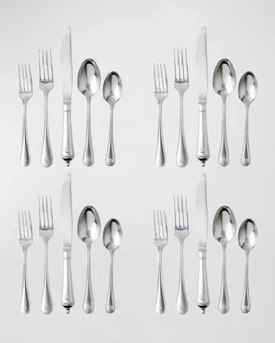 Juliska Berry & Thread 20-piece Flatware Set - Bright Satin In Silver