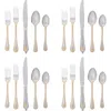 Juliska Berry And Thread 20 Piece Flatware Set, Polished With Gold In Multi