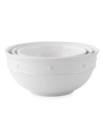 Juliska Berry & Thread 3-piece Nesting Serving Bowl Set In White