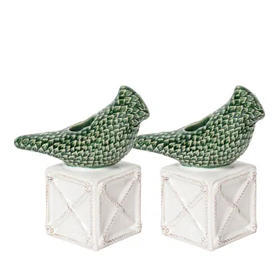 JULISKA BERRY & THREAD BIRD TOPIARY CANDLESTICKS, SET OF 2