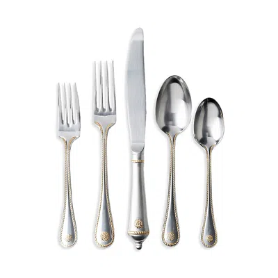 Juliska Berry & Thread Bright Satin 5 Piece Place Setting In Silver
