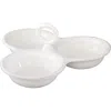 Juliska Ceramic Triple Serving Dish In Whitewash