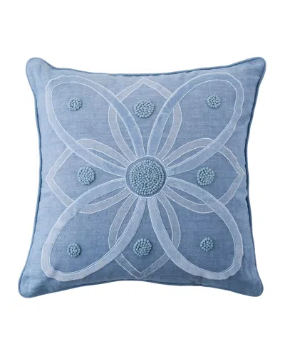 Juliska Berry And Thread Chambray Pillow, 18"sq. In Blue