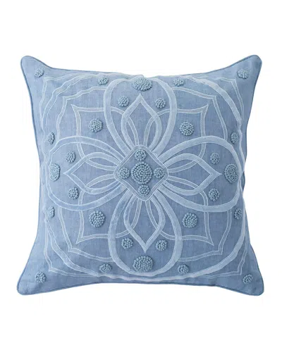 Juliska Berry And Thread Chambray Pillow, 22"sq. In Blue