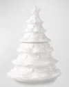 Juliska Berry & Thread Christmas Tree Cookie Jar With Lid - Whitewash