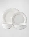 Juliska Berry Thread 4-piece Setting, French Panel Whitewash In Whitewash