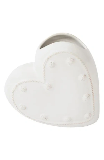Juliska Berry & Thread Heart Vase In Whitewash