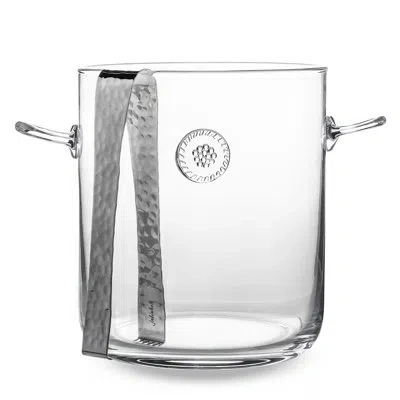 Juliska Berry & Thread Ice Bucket With Tongs In Clear
