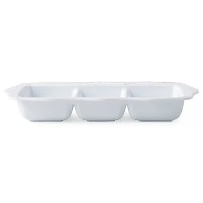 Juliska Berry & Thread Melamine 14" Triple Section Server - Whitewash