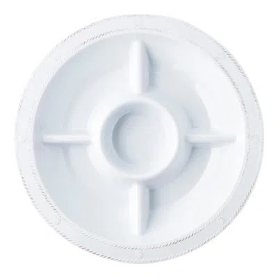Juliska Berry & Thread Melamine 15" Crudite Platter - Whitewash