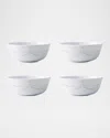 Juliska Berry & Thread Melamine Cereal/ice Cream Bowls, Set Of 4 In Whitewash