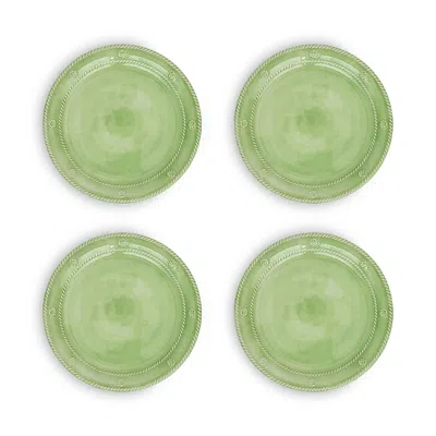 Juliska Berry & Thread Melamine Dessert/salad Plate, Set Of 4 In Green