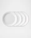 Juliska Berry & Thread Melamine Dessert/salad Plates, Set Of 4 In Whitewash