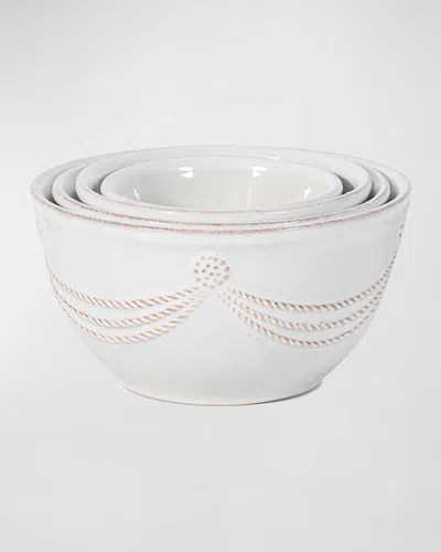 Juliska Berry & Thread Nesting Prep Bowl Set/4pc - Whitewash